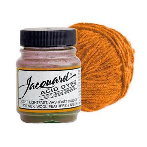Jacquard Acid Dyes for Protein and Synthetic Fibers - (.5oz) Pumpkin Orange