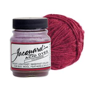 Jacquard Acid Dyes for Protein and Synthetic Fibers - (.5oz) Crimson