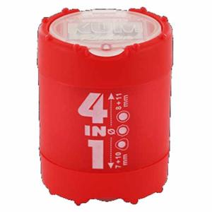KUM 4-in-1 k4 4-Hole Plastic Sharpener with Waste Container