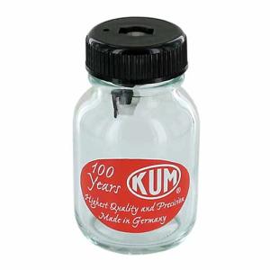 KUM Glass M1 Single Hole Metal Sharpener Glass Canister