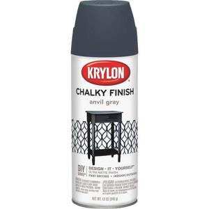 Krylon Chalky Finish Spray Paint - (12 Oz) Anvil Gray