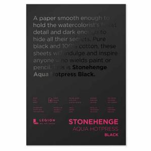 Legion Artist Stonehenge Aqua HP 140lb Black Pad- 10x14