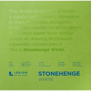 Legion Stonehenge Pad 8" x 8" - (15 Sheets, 250gsm) White