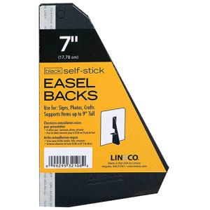 Lineco Self-Stick Easel Backs - (25 Pack) 7" Black
