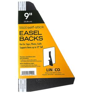 Lineco Self-Stick Easel Backs - (25 Pack) 9" Black