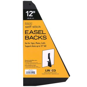 Lineco Self-Stick Easel Backs - (25 Pack) 12" Black