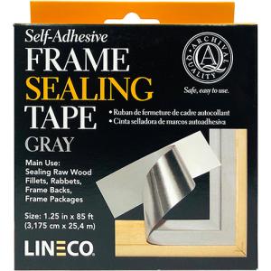 Lineco Frame Sealing Tape - (1.25" x 85') Self-Adhesive, Gray
