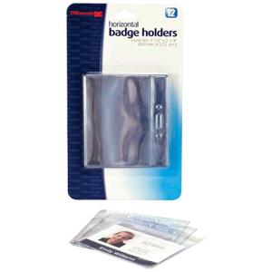 Horizontal ID Badges Holders 12/cnt