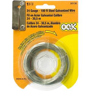 Ook Galvanized Steel Wire - (100ft), 24 Gauge