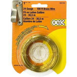 Ook Hobby Wire - (100ft) Brass, 24 Gauge
