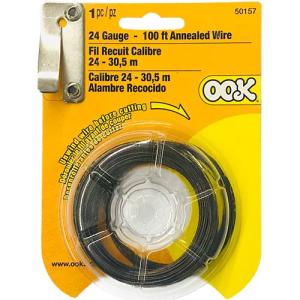 Ook Hobby Wire - (100ft) Annealed (Black), 24 Gauge