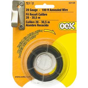Ook Hobby Wire - (100ft) Annealed (Black), 28 Gauge