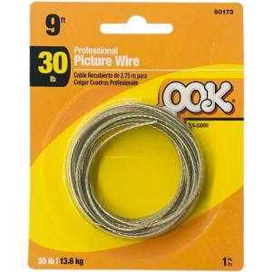 Ook Picture Wire - (9ft) Stainless Durasteel, 30lbs