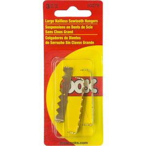 Ook Nailless Sawtooth Hangers - (3 Pack) Large