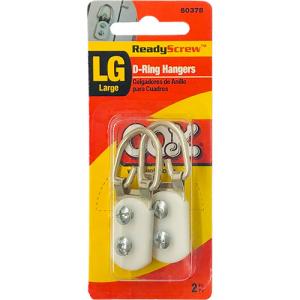 Ook Ready Screw D-Ring Hangers - (2 Sets) Large