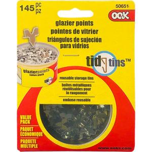 Ook Glazier Points & Tin - (145 Pack)