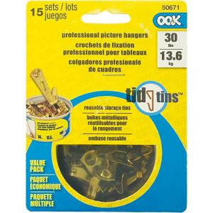 Ook Professional Picture Hangers & Tin - (15 Sets) 30lbs