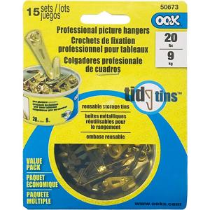Ook Professional Picture Hangers & Tin - (15 Sets) 20lbs