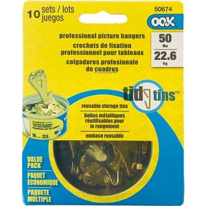 Ook Professional Picture Hangers & Tin - (10 Sets) 50lbs