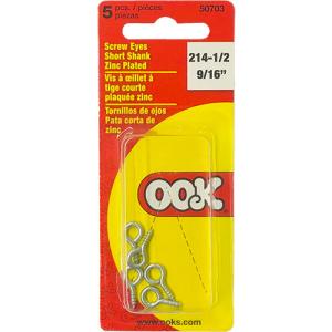 Ook Screw Eyes - (5 Pack) 9/16"