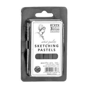 Pacific Arc Black Sketching Soft Pastel Set (3ct)