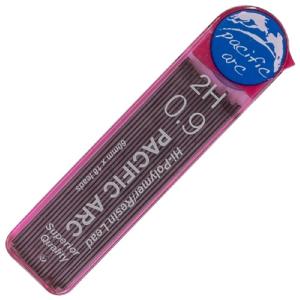 Pacific Arc Hi-Polymer Resin Mechanical Pencil Lead Refills  0.9mm 2H (18ct tube)