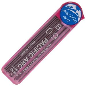 Pacific Arc Hi-Polymer Resin Mechanical Pencil Lead Refills  0.9mm B (18ct tube)