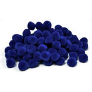 Pepperell Crafts Mini Pom Poms 1/4" - (100 Pieces) Royal Blue
