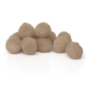 Pepperell Crafts Pom Poms 1/2" - (100 Pieces) Beige