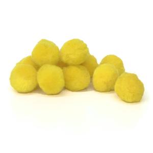 Pepperell Crafts Pom Poms 1/2" - (100 Pieces) Yellow