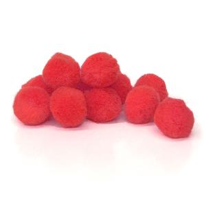 Pepperell Crafts Pom Poms 1/2" - (100 Pieces) Red