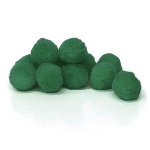 Pepperell Crafts Pom Poms 1/2" - (100 Pieces) Christmas Green