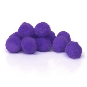 Pepperell Crafts Pom Poms 1/2" - (100 Pieces) Purple