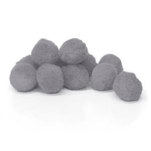 Pepperell Crafts Pom Poms 1/2" - (100 Pieces) Grey