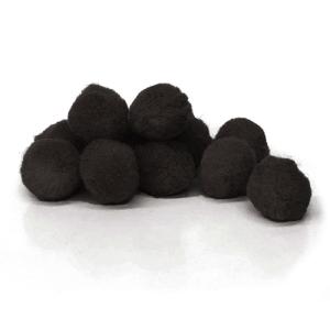 Pepperell Crafts Pom Poms 1/2" - (100 Pieces) Black