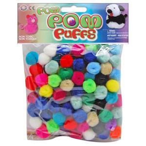 Pepperell Crafts Pom Poms 1/2?  (100 Pieces) Assorted Colors