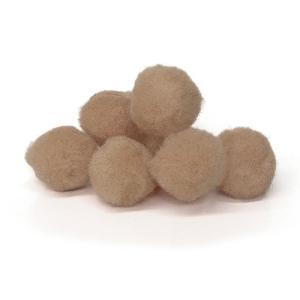Pepperell Crafts Pom Poms 3/4" - (100 Pieces) Beige