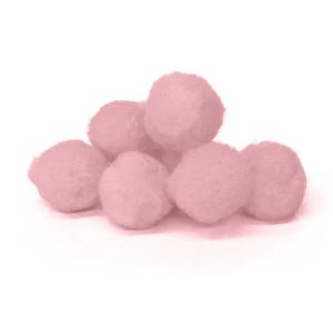Pepperell Crafts Pom Poms 3/4" - (100 Pieces) Pink
