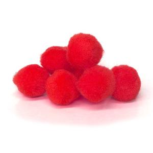 Pepperell Crafts Pom Poms 3/4" - (100 Pieces) Red