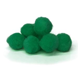 Pepperell Crafts Pom Poms 3/4" - (100 Pieces) Christmas Green