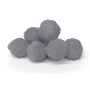 Pepperell Crafts Pom Poms 3/4" - (100 Pieces) Grey
