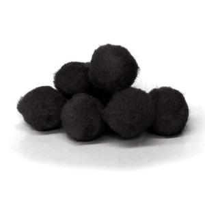 Pepperell Crafts Pom Poms 3/4" - (100 Pieces) Black