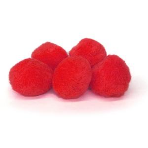 Pepperell Crafts Pom Poms 1?  (100 Pieces) Red