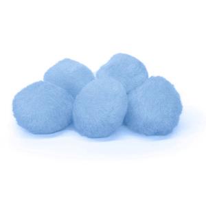 Pepperell Crafts Pom Poms 1?  (100 Pieces) Sky Blue