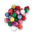 Craft Pom Poms Assorted Glitter 1/2" (100 count)