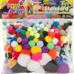 Pepperell Pom Poms Jumbo Bag Standard Assortment - (300 Pieces)