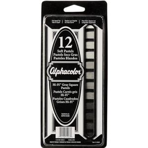 Alphacolor Soft Pastel Set - (12 Pack) Hi-Fi Grays