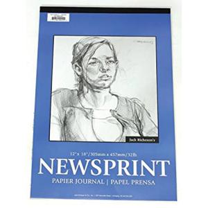 Richeson Rough Newsprint Pad 12" x 18" - (50 sheets)