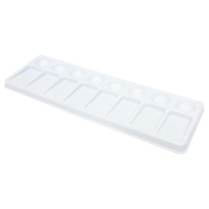 Richeson Plastic Tray 4" x 12" - 8 Round & Slant Wells