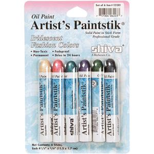 Richeson Shiva OIlstik Paintstiks Set Professional 6ct-  Iridescent Fashion Colors